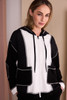 NAYA NAW26168 Two Tone Jacket With Coverseam Stitch Detail