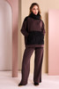 NAYA NAW26306 Wide Leg Pull Up Trouser With Contrast Panel