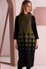 NAYA NAW26268 Spot Border Print High Neck Dress With Contrast Sleeve