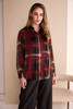 NAYA NAW26289 Check Organza Button Through Shirt With Collar