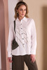 NAYA NAW26262 Specked Placement Print Shirt With Gathered Color Trim