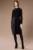 W26138 SPLASH PRINT DRESS BLACK