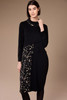 W26138 SPLASH PRINT DRESS BLACK