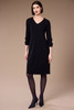 W26129 FRILL SLEEVE DRESS BLACK