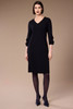 W26129 FRILL SLEEVE DRESS BLACK