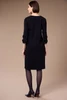 W26129 FRILL SLEEVE DRESS BLACK