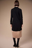 W26170 V NECK ZIP DRESS BLACK/TAUPE