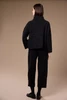 W26132 TEXTURED CROSS OVER JACKET GREY