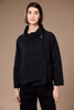 W26132 TEXTURED CROSS OVER JACKET GREY