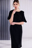 KATE COOPER KCAW26102 Shawl Neckline Dress With Short Sleeve