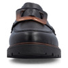 Rieker 45553-00 Black comfort shoe with adjustable strap, chunky sole and everyday walking design.