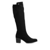 Rieker Y2050-01 Classic black knee-high boot with warm lining and sleek everyday styling.