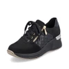 RIEKER N6314-00 Wedge Shoe with lace Black  Black