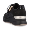 RIEKER N6314-00 Wedge Shoe with lace Black  Black