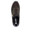 Rieker N6314-25 Nougat comfort trainer with metallic accents, chunky white sole and zip/lace combination.