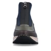 Rieker N6352-91 Black and grey wedge ankle boot with mixed materials, side zip and comfort sole.