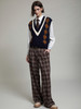 Skatie S70K10BLE Argyle knit vest