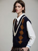 Skatie S70K10BLE Argyle knit vest