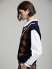 Skatie S70K10BLE Argyle knit vest