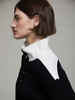Skatie S97K13BLK Bicolor buttoned collar sweater
