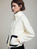 Skatie S208J01IVY Bicolor knit bomber jacket