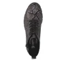 Remonte D2S72-03 Mid-height lace-up winter boot in black/brown python-effect finish with warm lining and chunky sole.
