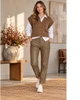 YAYA 01-309289 Faux leather carrot fit trousers