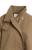 YAYA Long faux suede coat detachable collar