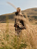 YAYA Long faux suede coat detachable collar