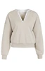 YAYA Sweatshirt with V-neck and woven collar