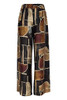 ORA Clothing ORW26105 Print Pull Up Trouser With Elasticated Waist
