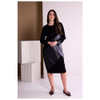 ORA Clothing ORW26118 Round Neck Dress With Contrast Angle Panels At Front