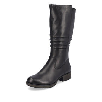 RIEKER Z9563-00 flat knee boot Black  Black