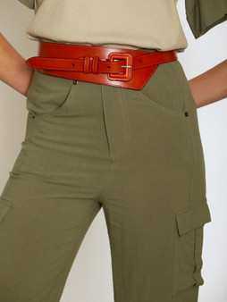 Skatie S49A14SFF Wide leather belt