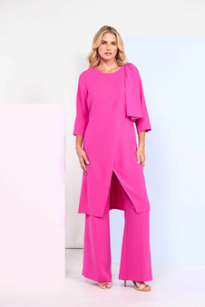 Kate Cooper KCS26152 Boot cut plain trouser with button closing Hot Pink (49)