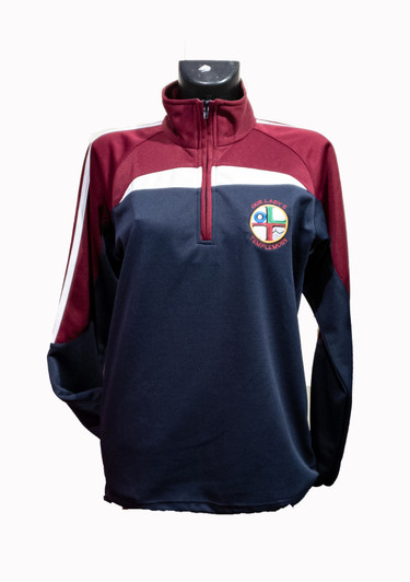Our Lady's  1/4 Zip Track Top Boys & Girls  WINE