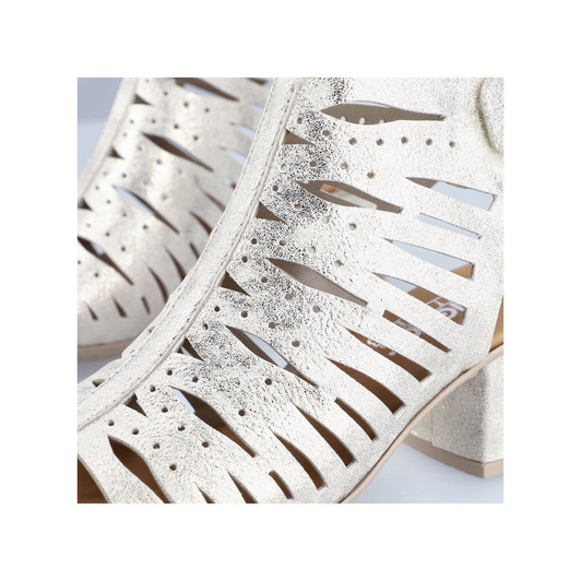 Rieker 64676-60 Block heel sandal with ankle strap
