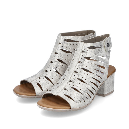 Rieker 64676-60 Block heel sandal with ankle strap