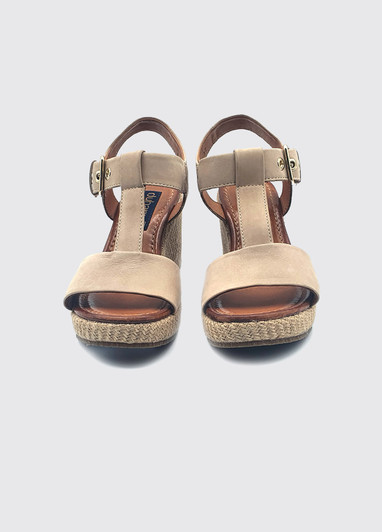 DUBARRY Italia Beige High Wedge Sandal