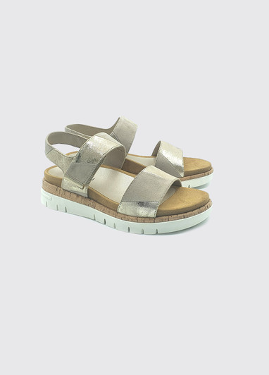DUBARRY Jeri Gold Flat Sandal