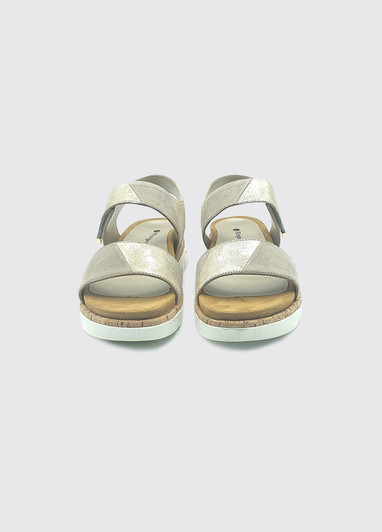 DUBARRY Jeri Gold Flat Sandal