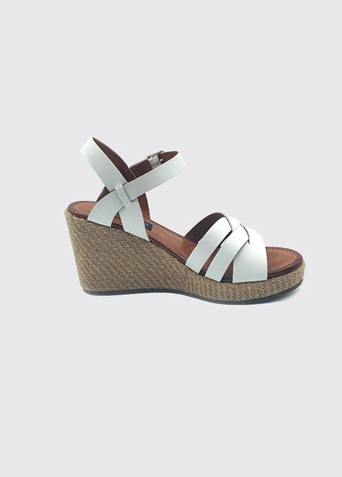 DUBARRY Sandy White High Wedge Sandal