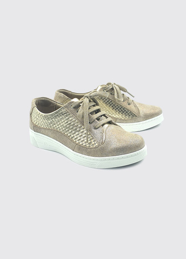 Suave Jolie Gold Wide Fitting Laced