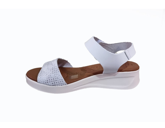 Oh My Sandals 5187 2424 NACAR \ BLANCO CB Flat Wedge sandal