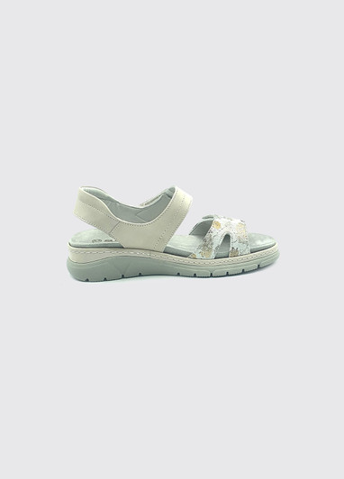 Suave Manila Wide Fitting flat sandal Cream