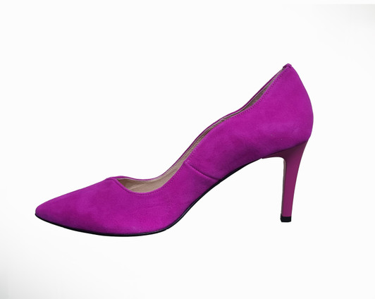Emis 7053 High Heeled Court shoe Fuchia