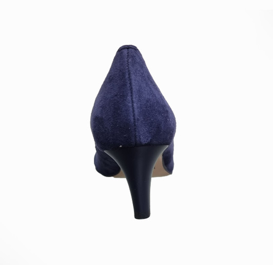 Emis 8049 Low Heeled Court with Bow Navy