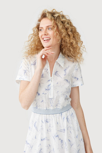 Feria Dress FL224-3 white/blue