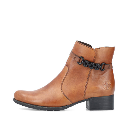 RIEKER 78676-25 Flat Heeled Ankle boot Tan  Tan