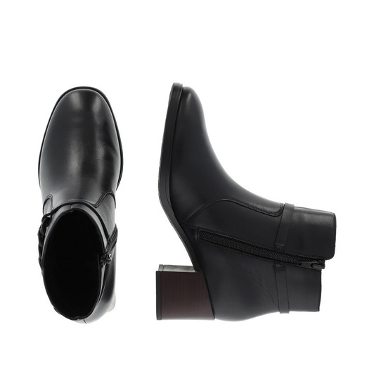 Remonte D0V73-01 Mid heel ankle boot Black Black color